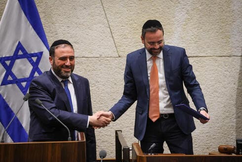 משה ארבל ואוריאל בוסו בכנסת (צילום: דוברות הכנסת) משה ארבל ואוריאל בוסו בכנסת