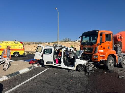 מזירת התאונה בכביש 40