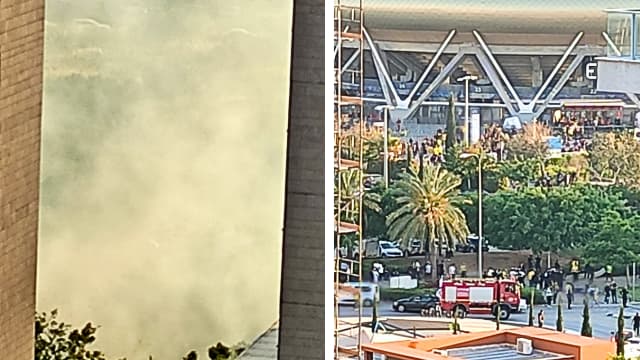 עשן סמיך בנאות פרס לפני המשחק
