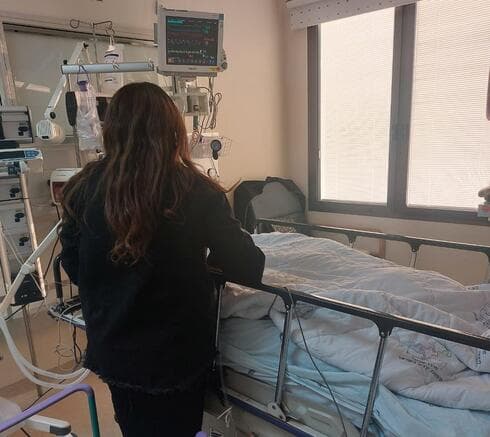 רפאל אדנה בבית החולים שניידר (צילום: פרטי) רפאל דגאי בבית החולים שניידר