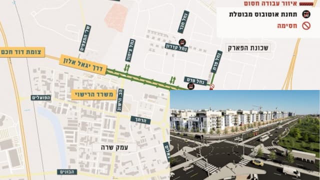 עבודות בכביש 25