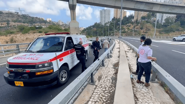 זירת האירוע בכביש הגיבורים