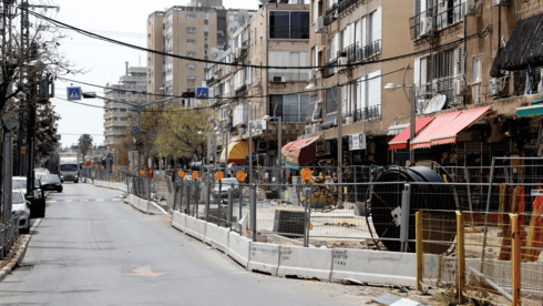 עבודות הרכבת הקלה ברחוב אילת