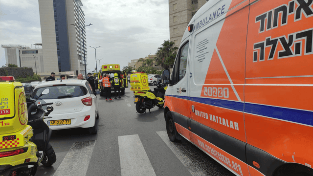 זירת התאונה ברחוב קהילת צפת