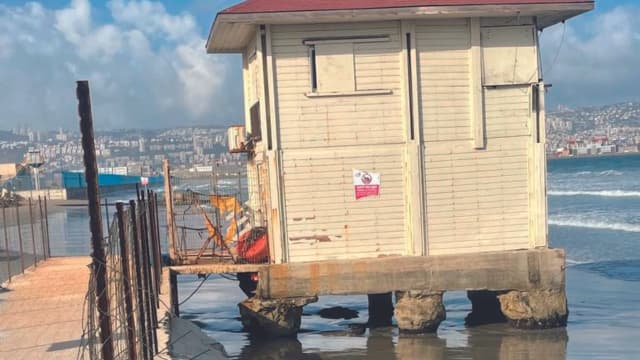 החוף נעלם והתחנות נשארו באוויר. תחנת הצלה בחיפה
