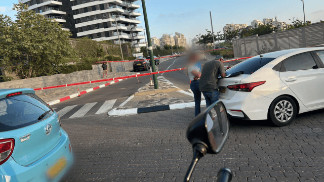 זירת האירוע ברחוב יוסף לפיד זירת האירוע ברחוב יוסף לפיד