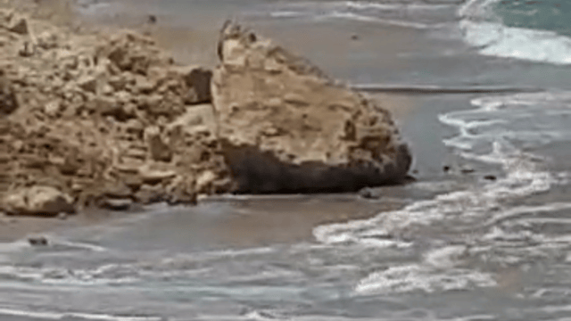 החלק שקרס מהמצוק אתמול