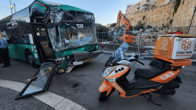 זירת התאונה סמוך לעיר העתיקה