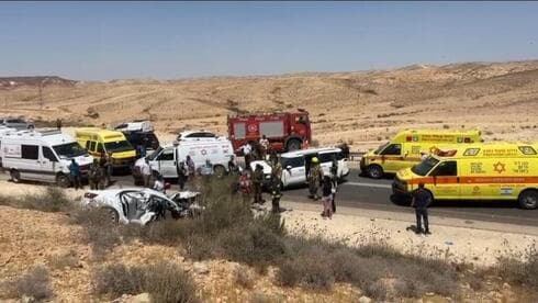זירת התאונה הקטלנית בכביש 40