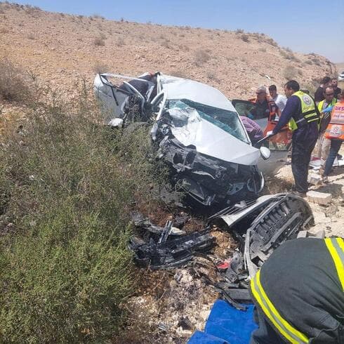 זירת התאונה הקטלנית בכביש 40