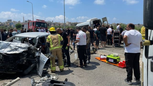 זירת התאונה ליד ג'סר א-זרקא