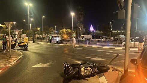 מזירת התאונה ברחוב מפרץ שלמה