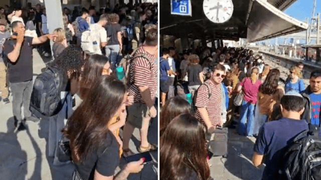 לחץ ועומס על הרציפים בתחנת השמונה לחץ ועומס על הרציפים בתחנת השמונה