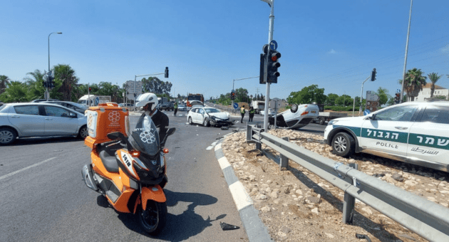 זירת התאונה בכביש 60 זירת התאונה בכביש 60