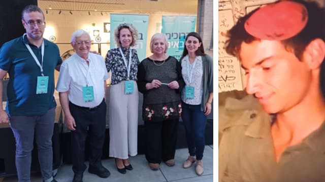 מימין: הגר פרייטג- מנהלת התכנית, ז'ורז'ט אלגרבלי, ליאת ליפסקי פוזיצקי, מרדכי אלגרבלי, אופיר אלגרבלי (צילום: אבי חיים) מימין: הגר פרייטג- מנהלת התכנית, ז'ורז'ט אלגרבלי, ליאת ליפסקי פוזיצקי, מרדכי אלגרבלי, אופיר אלגרבלי