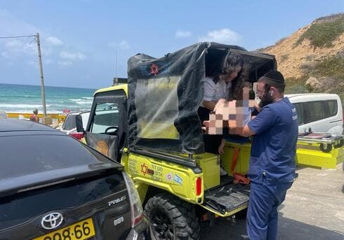 זירת האירוע ליד חוף צאנז