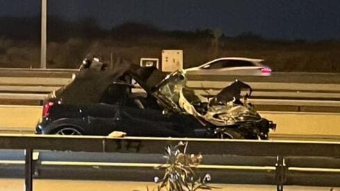 הרכב שבו נהג זיו מסילתי אחרי התאונה