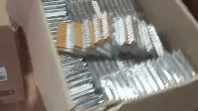 סיגריות שהחרימו השוטרים