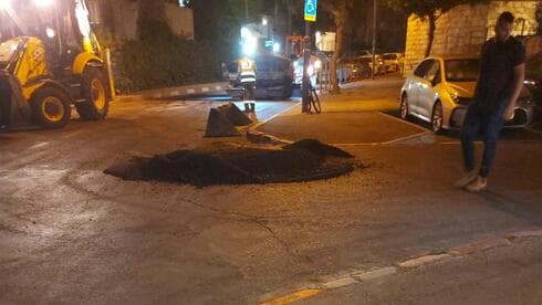 העבודות ברחוב אהרון אשכולי. 