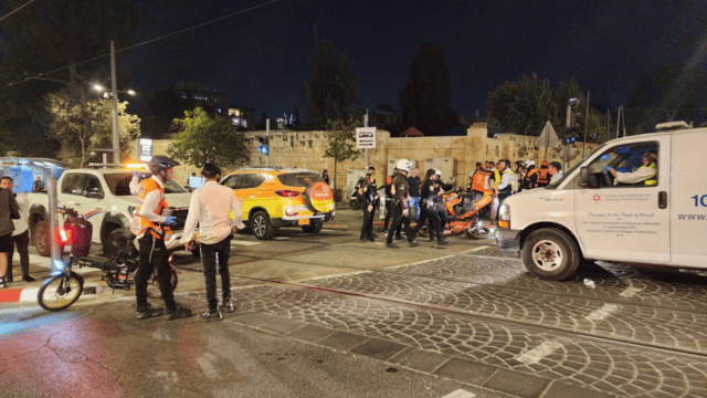 זירת הפיגוע בירושלים הערב