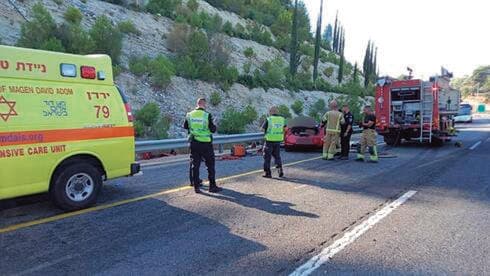 זירת התאונה בכביש 89 בה נהרגה דנה ז"ל