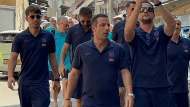 שחקני ברצלונה מגלים בחיפה