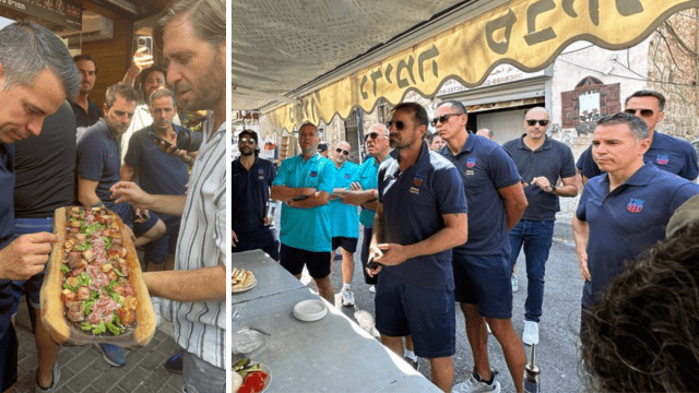 שחקני ברצלונה מגלים בחיפה