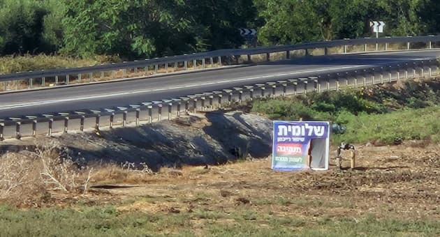 השלט שהושחת