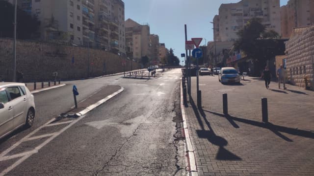 הכביש בגבעת שאול לאחר ביטול הנת"צ 