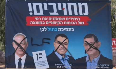 השלטים שהושחתו בפתח תקוה
