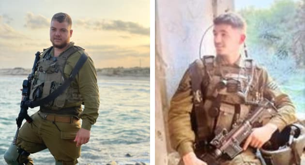 סמ"ר יובל בן יעקב (משמאל) וסמל אפיק רוזנטל זכרם לברכה