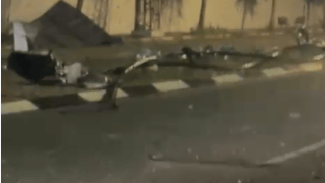 מזירת נפילת הטיל בבת ים מזירת נפילת הטיל בבת ים