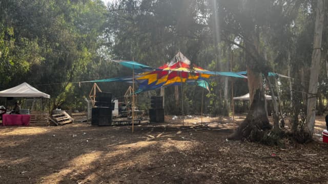 זירת מסיבת הטבע ביער חדרה, הבוקר