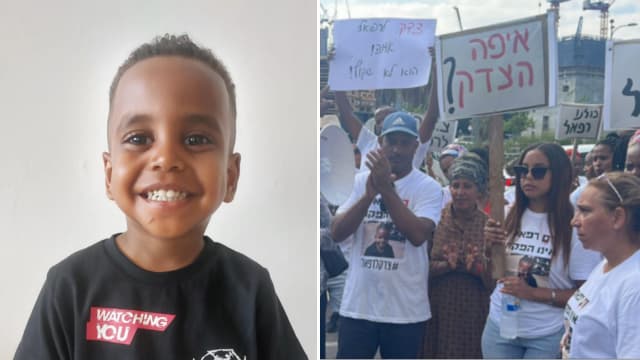 הוריו של רפאל בהפגנה ורפאל ז"ל