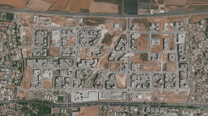 צילום אורטופוטו של שכונת נווה זמר ברעננה 