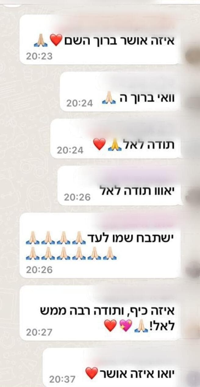 תלמידי תיכון לאומנויות בהתכתבות לאחר הידיעה על חזרתה מהשבי