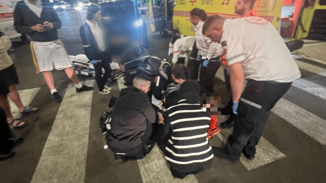 זירת התאונה ברחוב ארליך בנתניה
