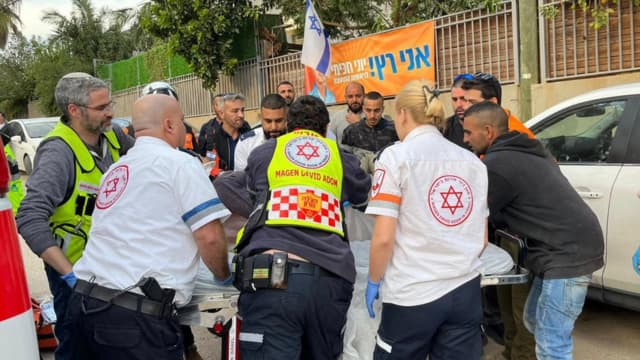 זירת התאונה ברחוב השומר