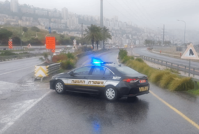 חסימות בכביש בחיפה