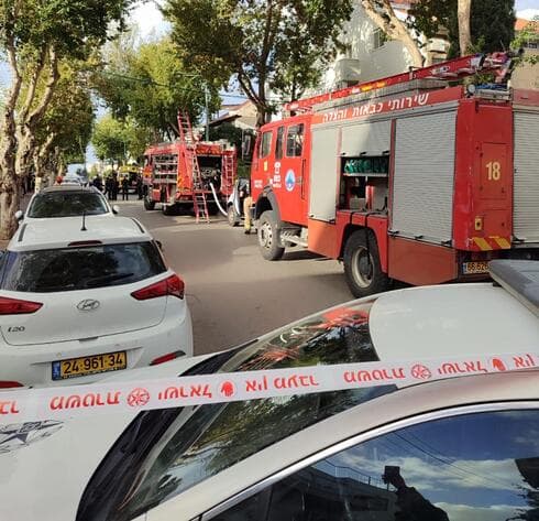 השריפה בדירה ברחוב מאיר בר אילן בנתניה