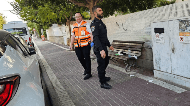 זירת האירוע ברחוב הפלמ"ח בקרית ביאליק