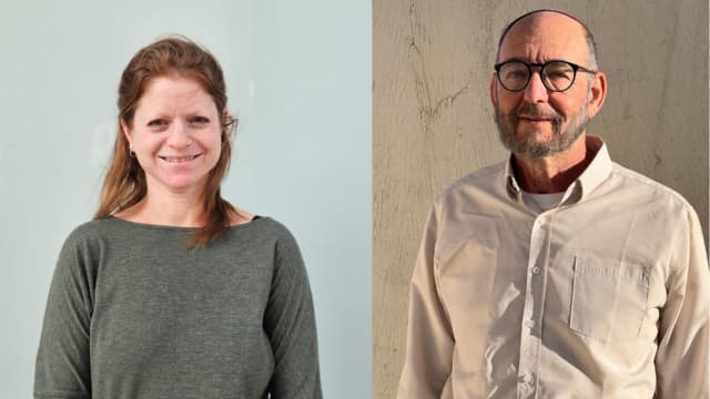 מימין: פרופ’ דויד שטריך, משמאל: ד”ר נחמה קרוננברג