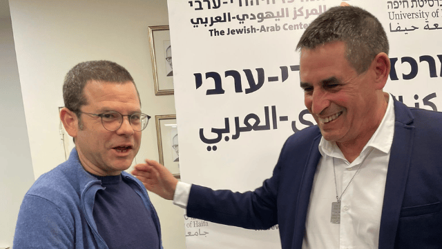 ח"כ סגלוביץ וד"ר דורון נבות, ראש המרכז היהודי ערבי באוניברסיטה