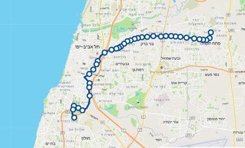 מסלול קו 50 החדש מחולון לפתח תקוה