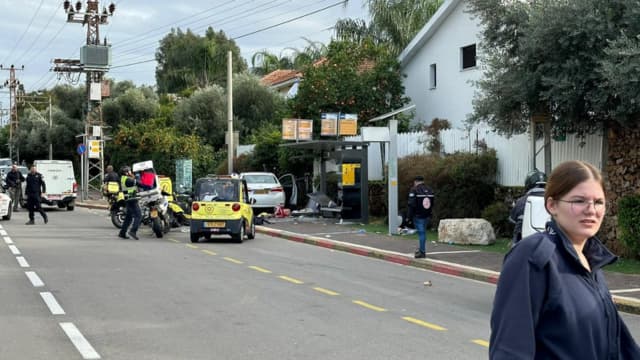 זירת הפיגוע ברעננה