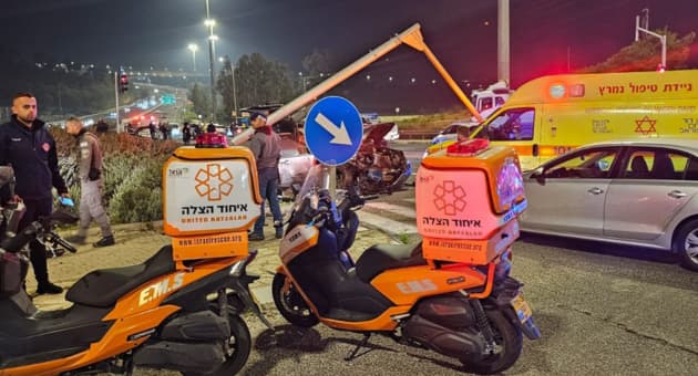 זירת התאונה הקטלנית במחלף המוביל
