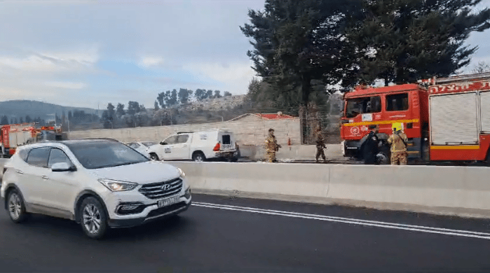 זירת התאונה הקשה בכביש 60