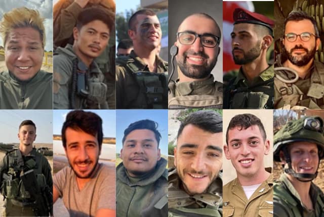 חללי 22 בינואר: למעלה ימין – רס"ם סרגיי גוטנמכר, סרן אייל מבורך טויטו, רס"ן דוד נתי אלפסי, רס"ל הדר קפלוק, רס"ל סדריק גרין, רס"מ רפאל אליאס מושיוף. למטה ימין – רס"ם מתן לזר, רס"ן איליי לוי, רס"ל אלקנה יהודה ספז, רס"ל יובל לופס, רס"ר יואב לוי, רס"ל ניקולס ברגר (צילם: דובר צה"ל) חללי 22 בינואר: למעלה ימין – רס"ם סרגיי גוטנמכר, סרן אייל מבורך טויטו, רס"ן דוד נתי אלפסי, רס"ל הדר קפלוק, רס"ל סדריק גרין, רס"מ רפאל אליאס מושיוף. למטה ימין – רס"ם מתן לזר, רס"ן איליי לוי, רס"ל אלקנה יהודה ספז, רס"ל יובל לופס, רס"ר יואב לוי, רס"ל ניקולס ברגר