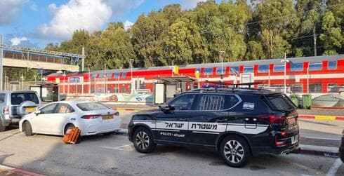 זירת האירוע ליד תחנת הרכבת בבית יהושע