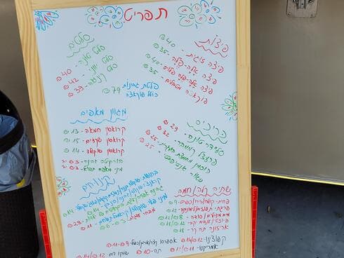 התפריט בבית הקפה (צילום: שירות מיינט) התפריט בבית הקפה